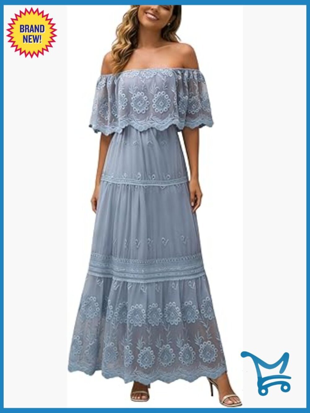 Off Shoulder Lace Maxi Dress Boho Wedding Party